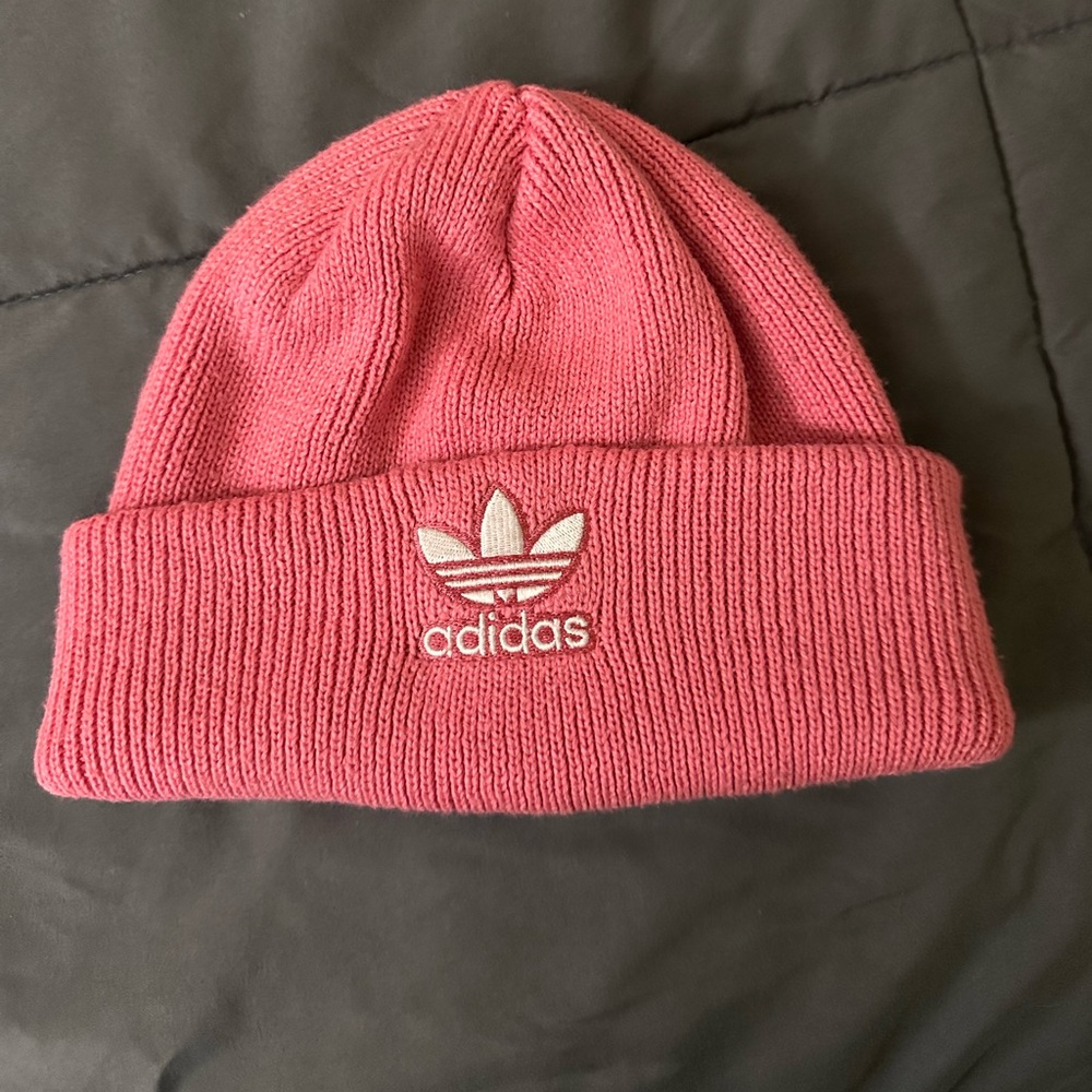 Pink Adidas beanie